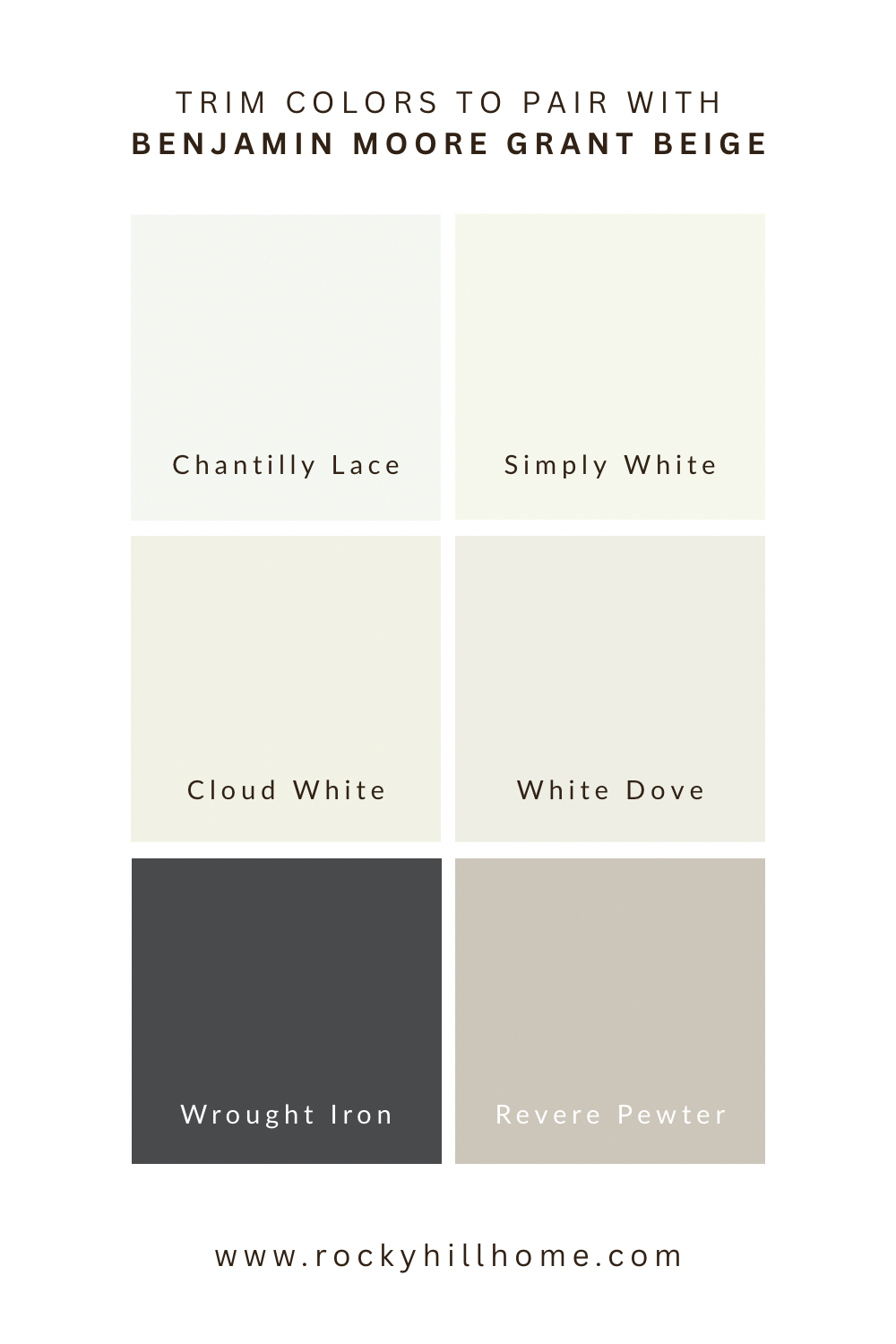 Best Trim Colors for BM Grant Beige | Designer Guide — ROCKY HILL HOME